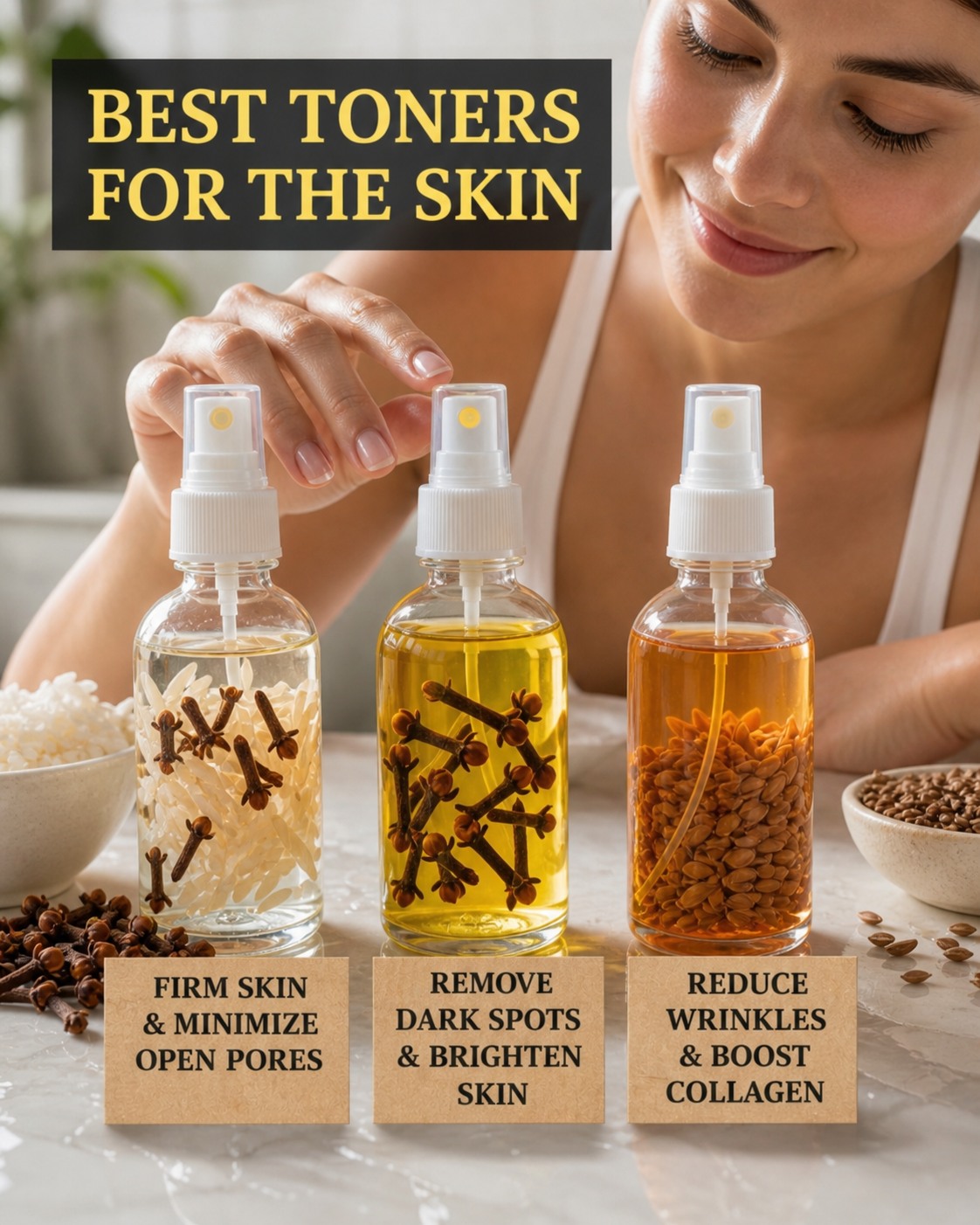 Rice Water and Clove Toner Tightens Pores, Fades Dark Spots, and Firms Skin